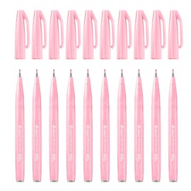 Pentel Brush Sign Pen SES15C-12 Fibre-Tip Pen 10 Pale Pink