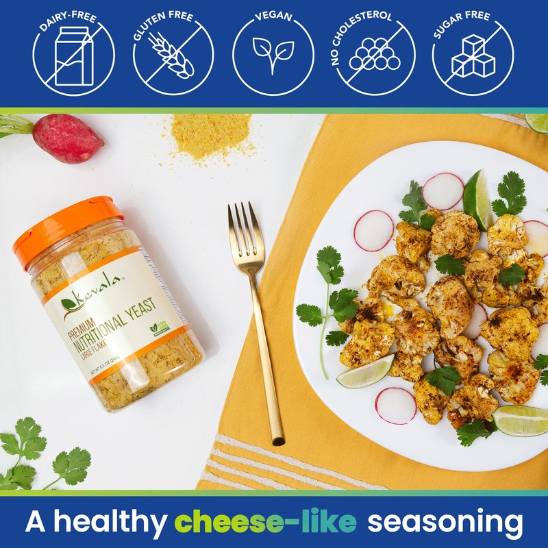 Kevala Nutritional Yeast Large Flake (Fortified) - Vegan Parmesan Cheese