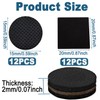 Non Slip Furniture Pads 24Pcs, Self-Stick EVA Round Square Protectors,