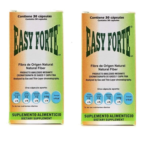 EASY FIGURE 2 PACK EASY FORTE FIBRA DE ORIGEN NATURAL 30 CAPS