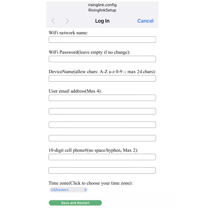 Risinglink Smart Water Level Monitor Sensor, Text/Email Alert, Battery Powered,WiFi-E