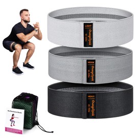 OrangeSpark Resistance Bands – Premium Workout Bands for Women & Men, 3-Piece Stretch Band Set for Glutes, Legs, Pilates & Strength Training (Black)