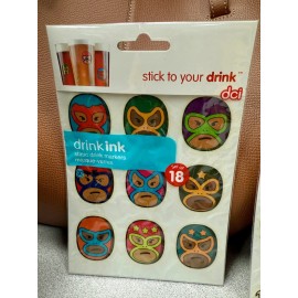 Drink Ink Colorful Drink Markers Static Cling 2 sets of 18
