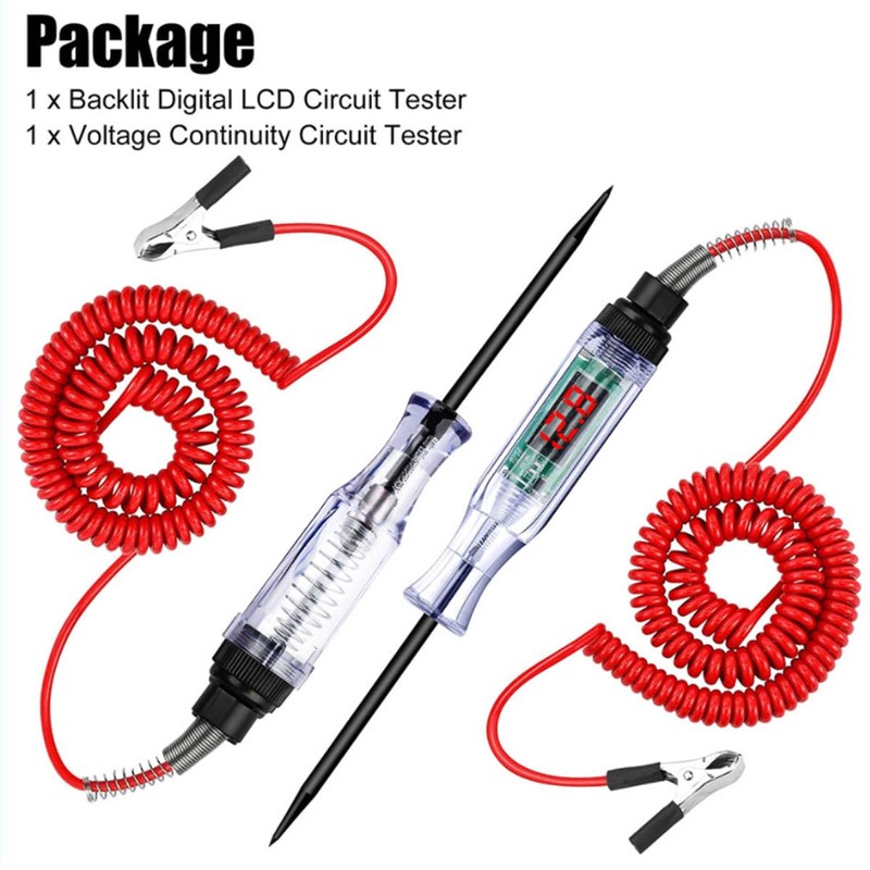 Car LED Circuit Detection Digital Display Pen, 6V/12V/24V Line Multifunctional