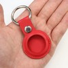 AirTag ATC-004 Case, Leather, Red, For Air Tags, Key Holder,