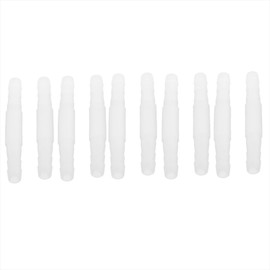 sourcing map 10 Pcs Straight Aquarium Hose Air Line Tube Connectors White 5cm Long
