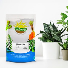 Long Fibered Sphagnum Peat Moss (1 Quart), All Natural Dried Moss for Orchids, Carnivorous Plants, Decorating, Terrariums