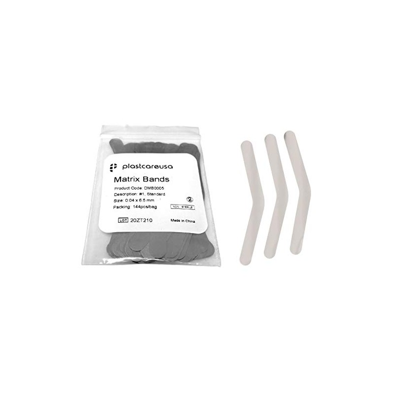 144 Bandas de matriz dental, 1 .0015" 0.04mm Tipo de