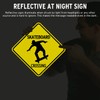 Faittoo Skateboard Crossing Sign, 2-Pack 10 x 10 Inch Reflective