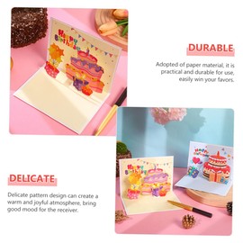 Operitacx 3D Geburtstagskarten Für ädchen Und Frauen Faltkarte Mit Geburtstagskuchen Glückwunschkarte Zum Geburtstag DIY Geschenkkarte Und