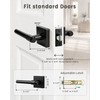 Black Interior Door Handle 4 Pack, Heavy Duty Closet Door