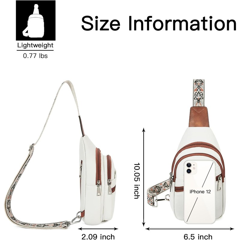 Telena - Riñonera para mujer, bandolera de piel vegana con