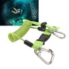 Fockety Scuba Diving Lanyard, Stainless Steel Spring Coiled Lanyard with