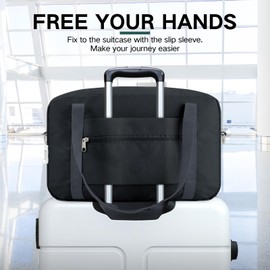 VAVOBIS for Ryanair Cabin Bags 40x20x25 Underseat Travel Bag Small Hand Luggage Bag Tote Carry On Duffle Bag Gym Beach Overnight Flight Bag Weekend Bags for Women Men，Black (Without Shoulder Strap)