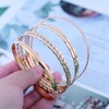 TseenYi Gold Bangle Bracelet for Women Multi Layer Stack Textured