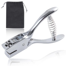 LEONTOOL Hole Punch Slot Punch Badge Hole Punch for ID Cards, 15mm x 3mm One Slot Heavy Duty Hand Held Hole Punch Plier Tool for PVC ID Card Photo Tag and Credentials