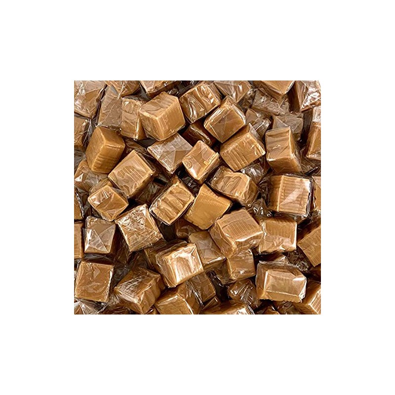 Vanilla Sea Salt Caramels, Gourmet Chewy Squares, Rich and Creamy