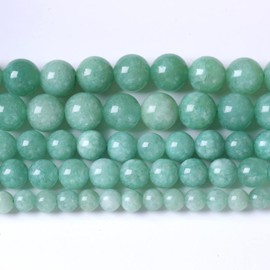 36 piezas de abalorios de jade birmano de color verde natural para hacer joyas, redondos, sueltos, espaciadores, abalorios con energía cristalina curativa, abalorios de piedra de poder, para bricolaje