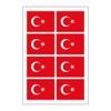 Generisch Set of 8 Turkey Flag Stickers | Sticker Türkiye