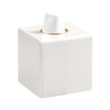 MEIBOOCH Square Tissue Box Cover, Luxury PU Leather Tissue Holder