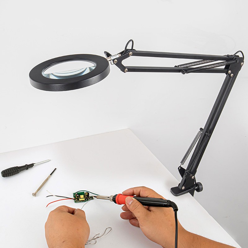 72 LED Magnifying Glass Light with Clamp Eye Protection 5X