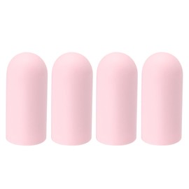 PATIKIL 1.08" Dia Silicone Bottle Covers for Travel, 4Pcs Leak Proof Reusable Medium Size Toiletry Sleeves Travel Essentials for Lotion Shampoo Containers, Pink