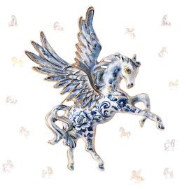 JHCHUYI 1Pcs Year of the Horse Zodiac Brooch Pin Blue Elegant Animal Horse Lapel Pin Lightweight Luxury Enamel Pin Cute Fashion Accessory Gift for Women