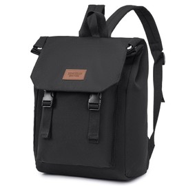 BAGROUPS 40 x 30 x 15 British Airways, Canvas Backpack, 15 Inch Laptop Backpack, Flip Canvas School Bag, Suitable for Female College Students for School, Work and Travel, black