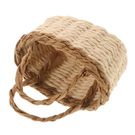 Toyvian Mini Storage Basket Dollhouse Kitchen Basket Dollhouse Fruit Basket Miniature Basket Doll Picnic Basket Food Serving Basket Tiny Wicker Baskets Wicker Fruit Basket Coffee Rattan