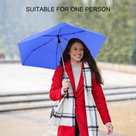 LEAGERA Compact Small Travel Umbrella - Arc 42 Inch, Folding Automatic Small Umbrella For Purse, Portable Waterproof Small Umbrella‘s for Light Rain, Navy Blue color4