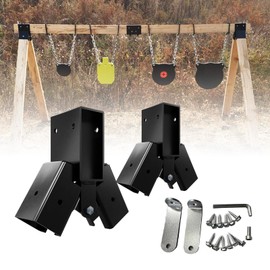 Demimy 2 Pack Heavy Duty 2x4 Target Stand Brackets, A-Frame Swing Set Hardware with All Hardware & Tool, Adjustable Angle Brackets for Shooting Targets, Archery Backstop, Outdoor Gym