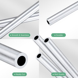 M METERXITY 3-Pack 250mm 6063 Aluminum Round Tube, 5mm ID 8mm OD Seamless Aluminum Tubing for Construction/Machining/DIY Crafting, Metal Straight Pipe [0.2x0.31x9.8IN]