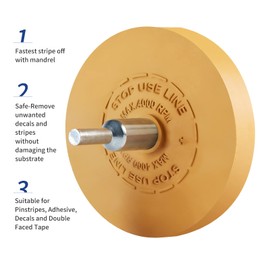 Shawya Decal Remover Eraser Wheel Rubber Eraser Wheel Adhesive Remover Wheel for Cars Sticker Remover Tool Removes Pinstripe Stripe Vinyl Tape and Graphic