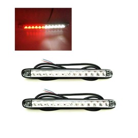 MelTruck LED Rear Lights Set 12 V 24 V Trailer 257 x 26.8 mm with Indicator Brake Light Reversing Light Rear Fog Light for Truck Trailer (Reversing Light, Rear Fog Light, Pack of 2)