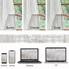 45 Inch Length Greyish White Sheer Linen Curtains for Kitchen