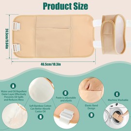 4/5Pcs Castor Neck Waist Oil Pack Set Reusable Castor Oil Wrap Mess-Free Castoroil Pack Wrap with Adjustable Tape Soft Comfortable Castoroil Pack (4pcs)