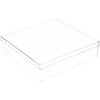 Pioneer Plastics 062C Clear Square Plastic Container, 5.25" W x