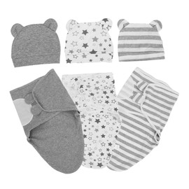 BESPORTBLE 3Sets Newborn with Hat Soft Cotton Sleep Sack for Boys Comfortable Secure Gentle Skin for Spring Autumn Use