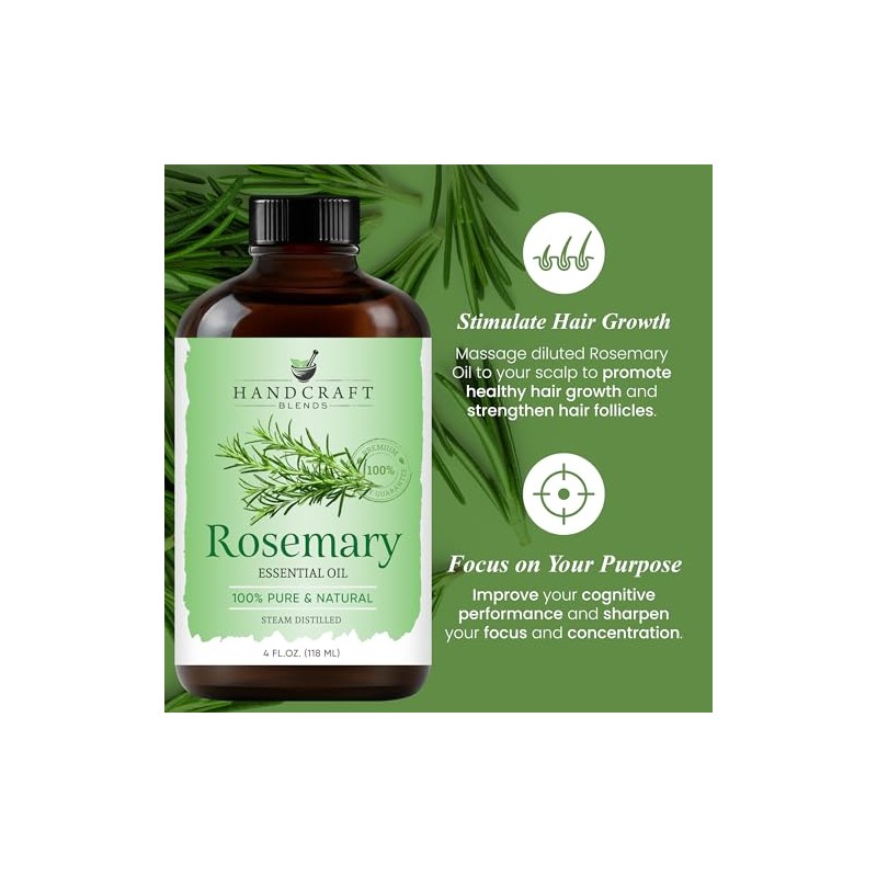 Handcraft Blends Handcraft Rosemary Essential Oil - Huge 4 OZ