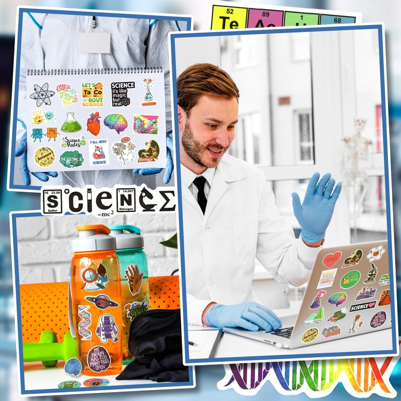 LIAOWL 100 PCS Science Stickers,Science Classroom Decor Stickers for Water