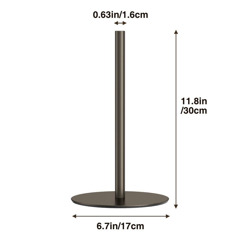 Oil-Rubbed Bronze Paper Towel Holder - Free-Standing Kitchen Roll Holder,