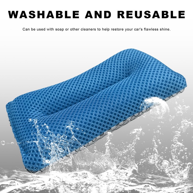 YTFRL 4 PCS Two-Sided Car Wash Sponge, Non-Scratch Microfiber Sponge