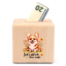 BJDAMAI Corgi Piggy Bank Money Bank Coin Bank, Corgi Gifts for Teens Teenage Girls Kids Age 6 7 8 9 10 11 12, Corgi Lovers Themed Stuff Accessories Items Things Home Room Decor Merchandise!