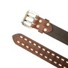 BG247 Men's 100% Full-Grain Leather Casual Belt with Double Prong