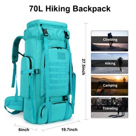Hiking Backpack for Men 70L/100L Camping Backpack Military Rucksack Molle 3 Days Assault Pack for Climbing