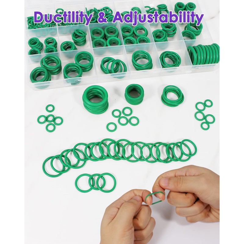 BUNTOR 300PCS O Rings Rubber Assorted Seal Kit, 18 Sizes