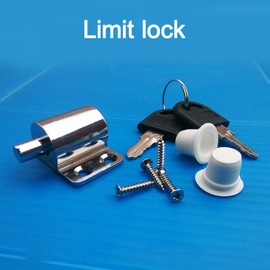 1Pcs Zinc Alloy Window Lock, Window Restrictor Lock with Keys Locking Casement Window Stay Pin Wooden Window Fixture for Home (Silver)