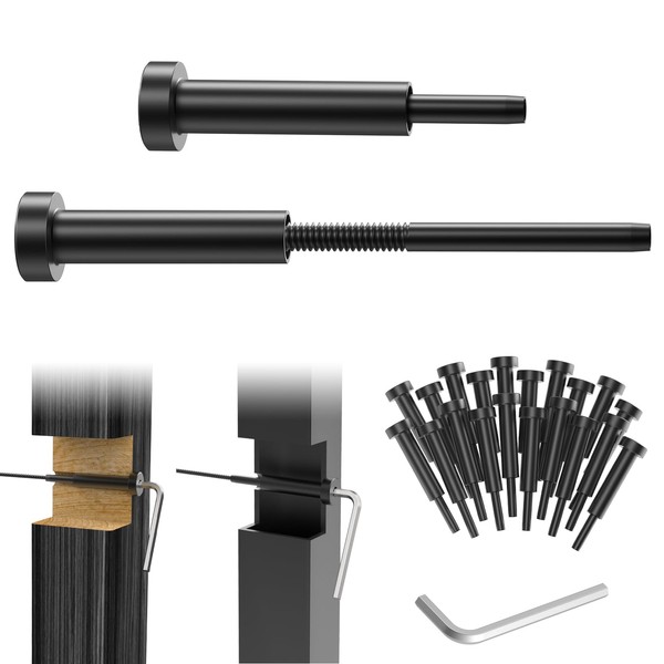 CKE 20 Pack Black Invisible Cable Railing Kits, 3/16" Black