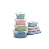 K HOME VT Collapsible Silicone Food Storage Container Set (INDIGO)