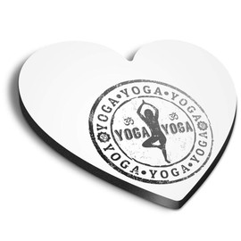 1 x Heart MDF Magnets - Yoga Meditation 39819